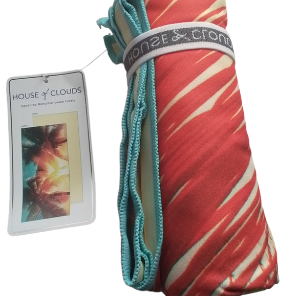 House of Clouds Towel Sand-free Microfiber Palm 🌴 Tree Printed NEW - Picture 7 of 8